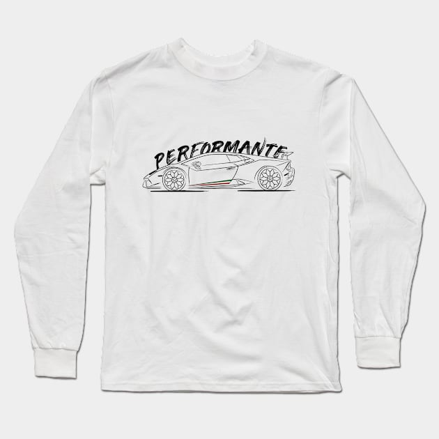 Huracan Performante Long Sleeve T-Shirt by turboosted